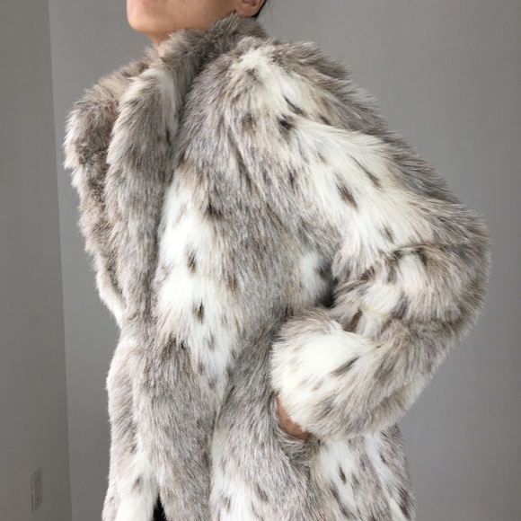 FAUX FUR leatherette coat - Picture 2 of 8